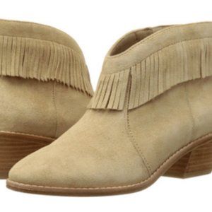 JOIE Suede Fringe Western Makena Ankle Boots 37
